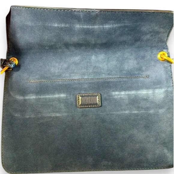 Tory Burch Snakeskin Suede Flap Crossbody & Zip Around Continental Wallet COA - Picture 8 of 17